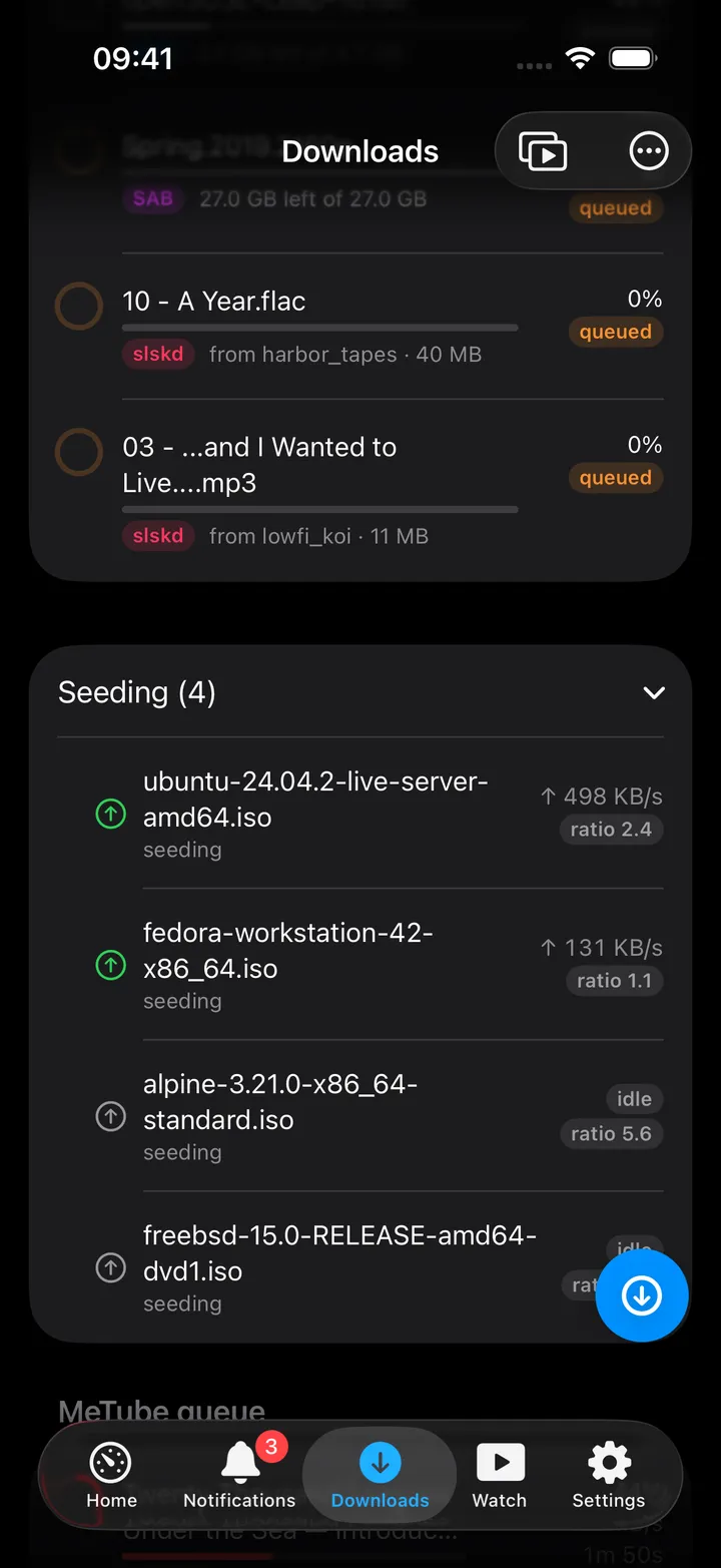 Seeding section expanded with ratio tags